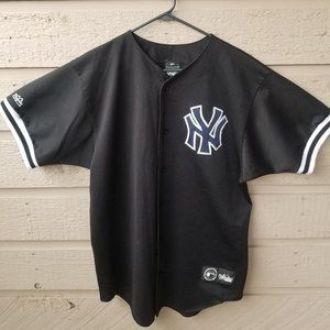 Vintage Majestic NEW YORK YANKEES Button-Down Men Size L Jersey